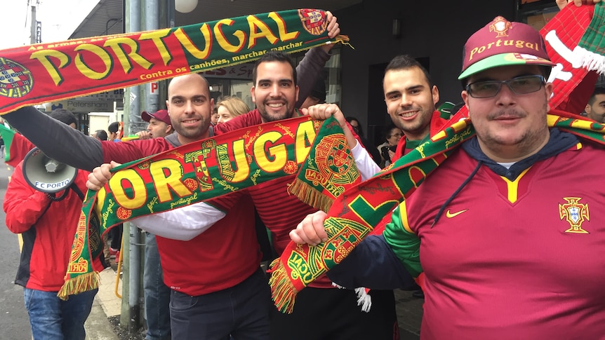 Portugal fans celebrate after the Euro 2016 win over France.