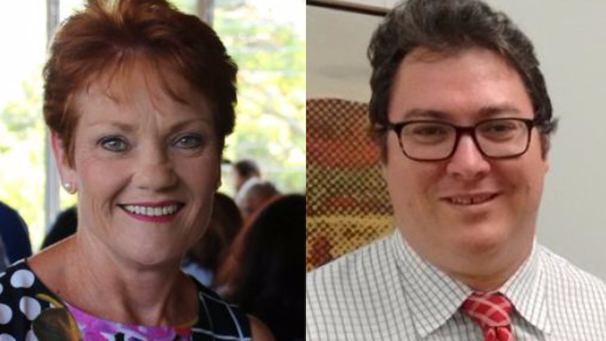 A composite image of One Nation leader Pauline Hanson and LNP MP George Christensen.