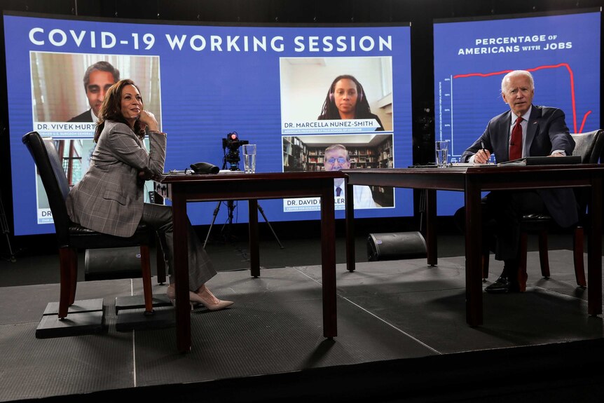 Democratic presidential candidate Joe Biden and vice presidential candidate Kamala Harris