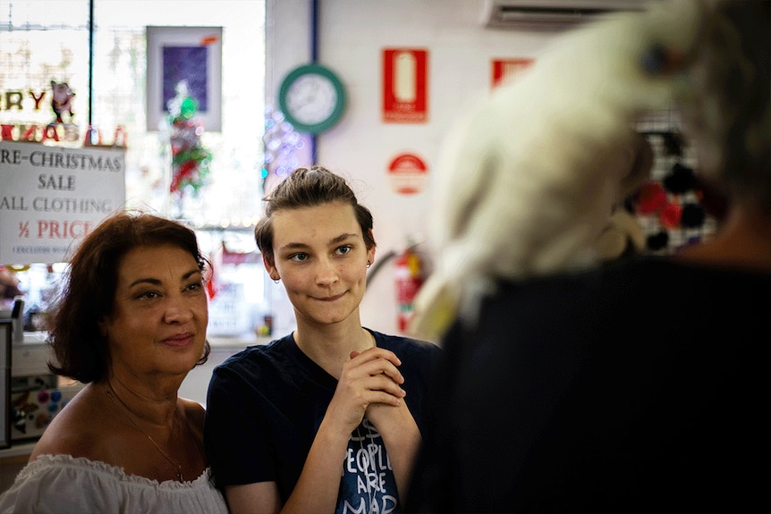 M’ree Stipkovich and her daughter Amelia at the 2nd Chance Op Shop