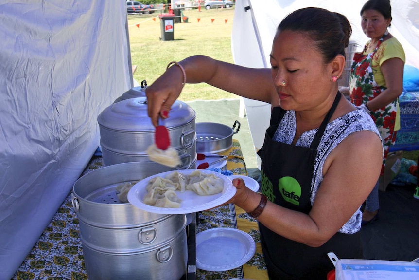 Dumplings were some of the international foods on offer, as well as Aghani donuts and flatbreads.