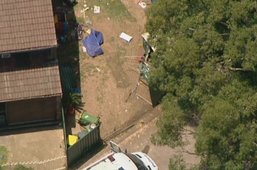 Aerial shot of home where toddler was killed in a police pursuit