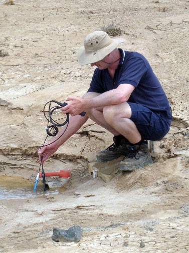 Adam Lillicrap testing ground water