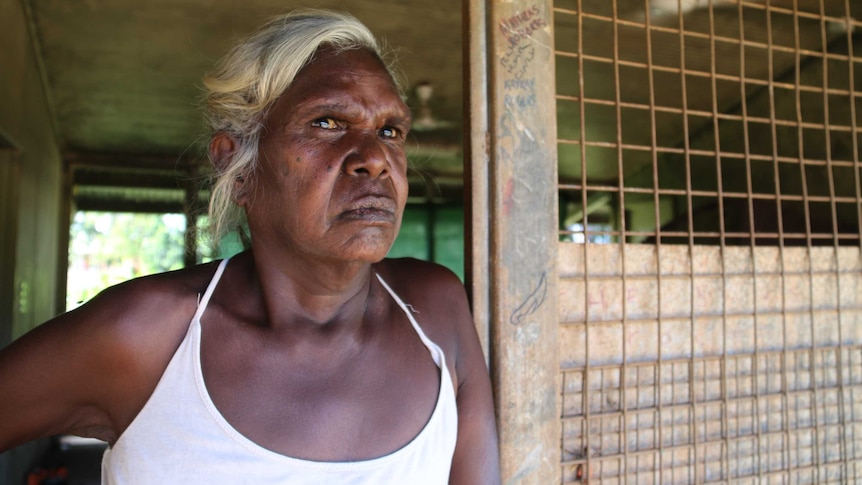 Ngukurr resident Paula Roberts has erected a tent in her house to get some privacy due to overcrowding.