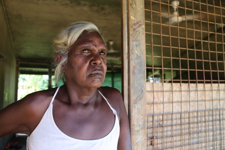 Ngukurr resident Paula Roberts has erected a tent in her house to get some privacy due to overcrowding.