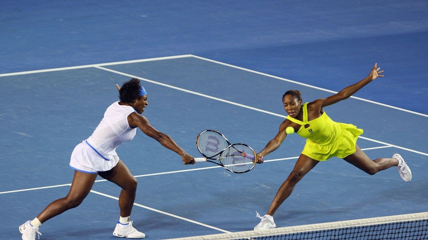 Williams sisters during their Australian Open final victory.