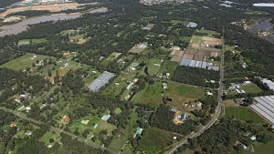 Aerial view of suburb