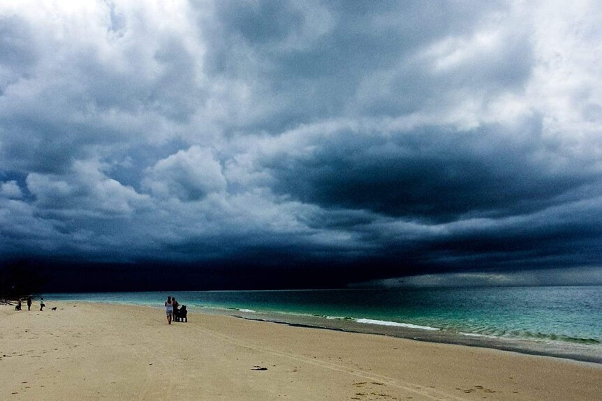 Storm clouds over Amity Point on Stradbroke Island.
