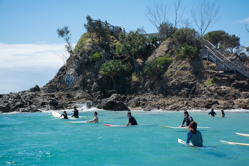 Surfers at The Pass, Byron Bay