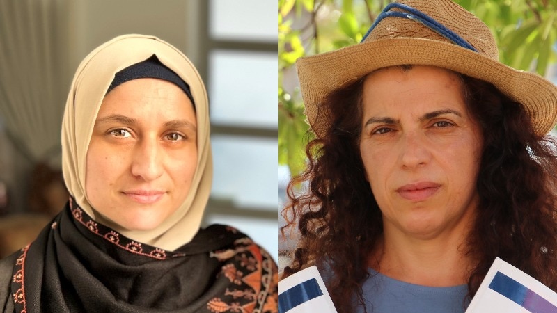 A composite photo of Ramia Abdo Sultan, left, and Tzipi Cohen Hyams, both looking serious