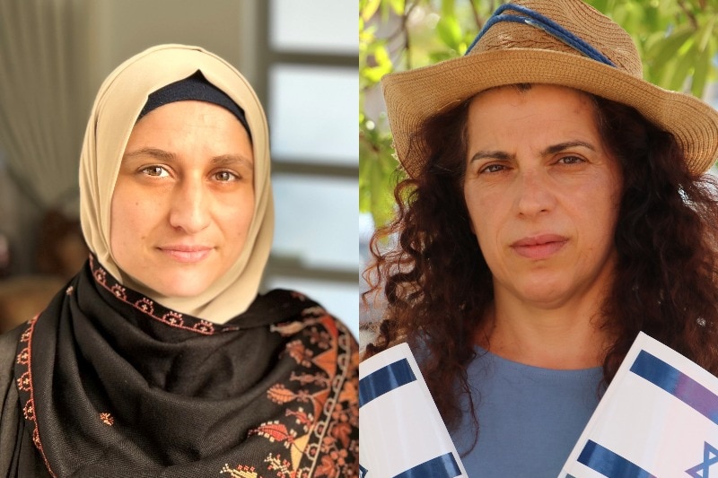 A composite photo of Ramia Abdo Sultan, left, and Tzipi Cohen Hyams, both looking serious