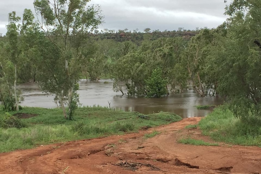 A flooded river near the NT community of Robinson River