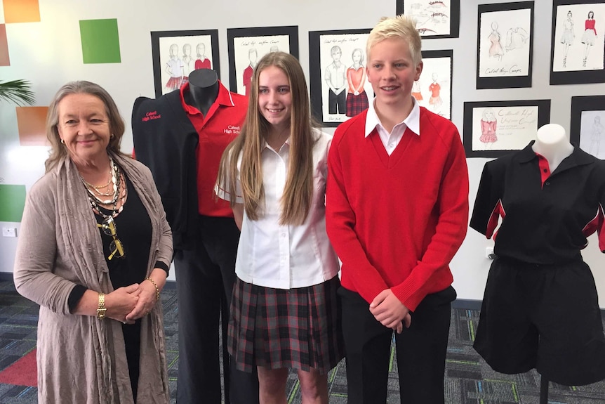 ACT Education Minister Joy Burch and Calwell High School students