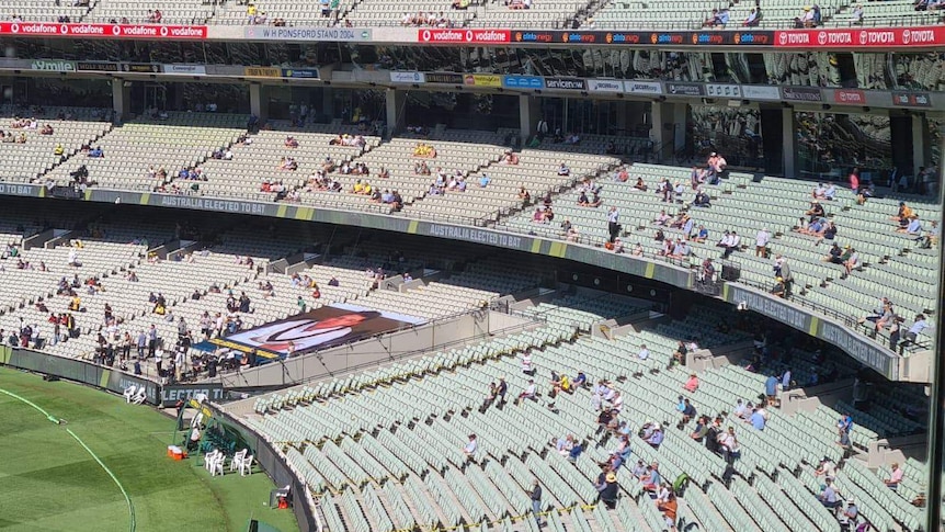 A picture of crowds at the MCG during the 2020 Boxing Day Test.