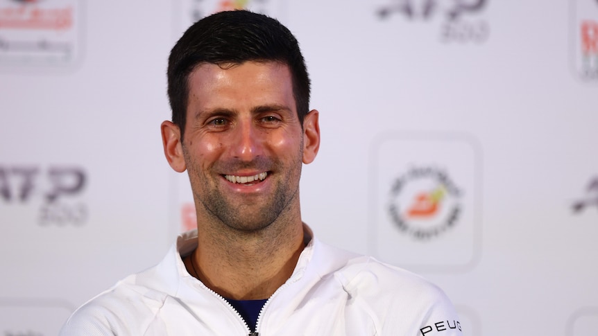 Serbian tennis player Novak Djokovic speaks to media ahead of the Dubai Tennis Championships 
