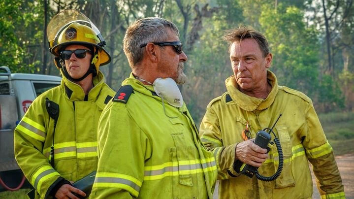 Firefighters in Humpty Doo in Darwin.