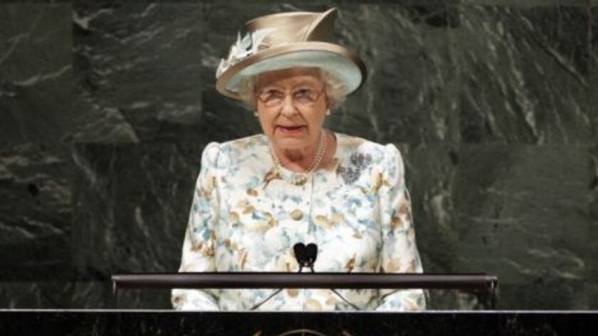 Queen Elizabeth II addressing the UN last year