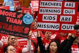 Teachers protesting