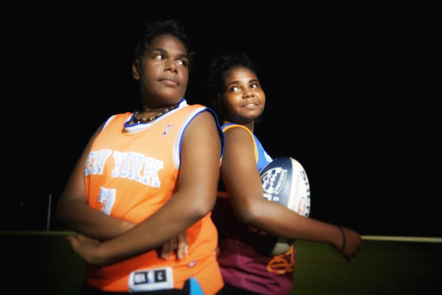 Whitney Yunupingu (left) and Mikayla Mununggurr