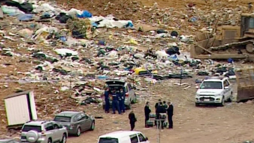 The body was found at the landfill by a worker early on Tuesday morning.