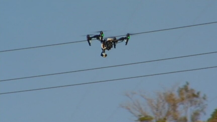 Police are using a drone to gather evidence