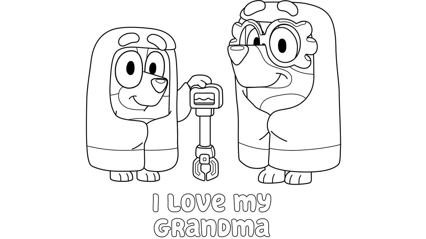 I Love My Grandma Coloring Pages