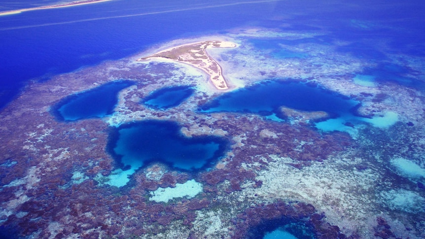 Aerial view of the Abrolhos Islands