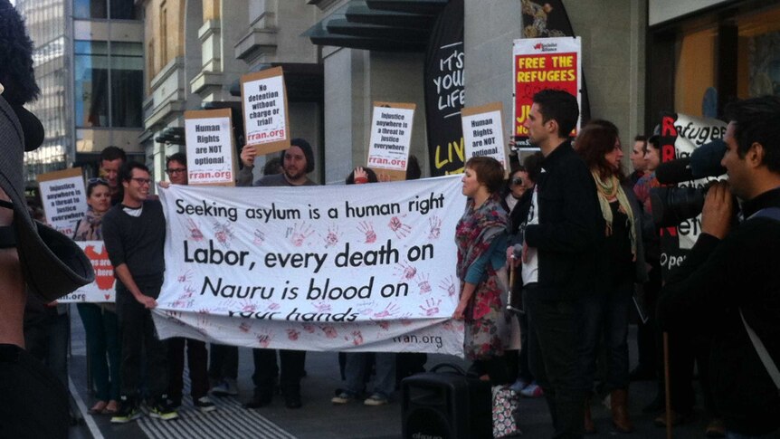 Perth protestors against new asylum seeker policies