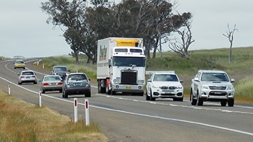 The Barton Highway near Canberra in southern New South Wales.