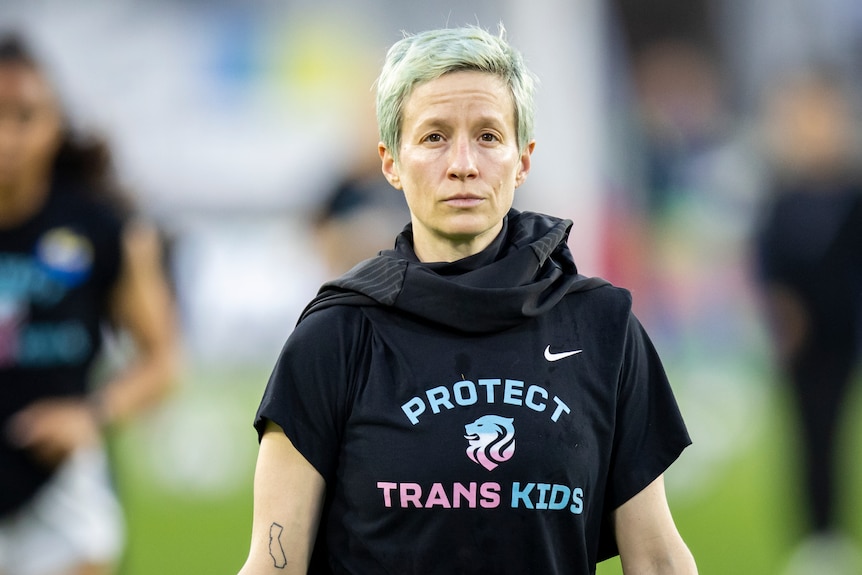 Get a grip': Ballon D'Or winner Megan Rapinoe criticises growing exclusion  of trans people from sport - ABC News