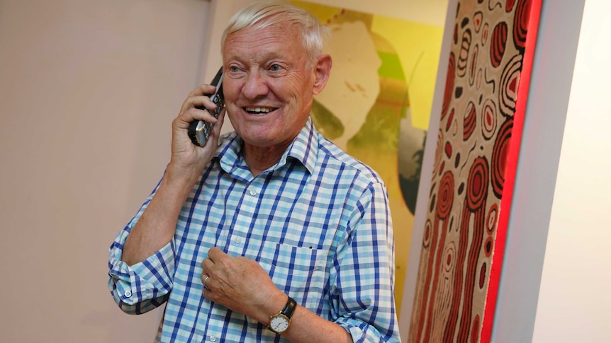 Joachim Frank, of Columbia University, takes a phone call in his New York City apartment.