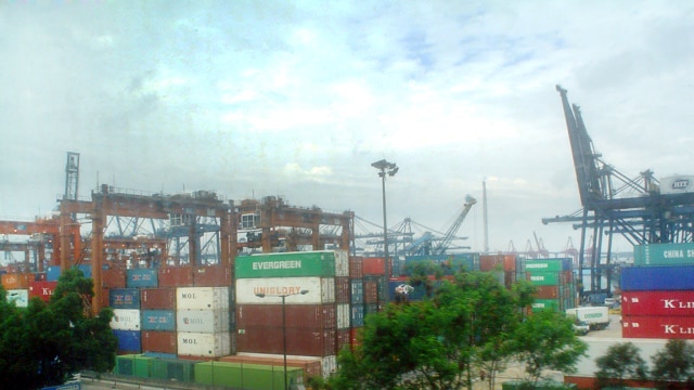The Kwai Tsing Container Terminals at the Hong Kong port.