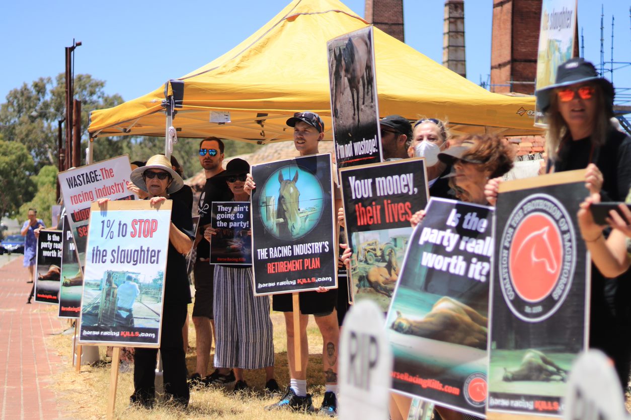 Protesters call for end to racing at Perth Cup rerun two weeks on from ...