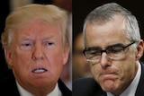 Composite of Donald Trump and Andrew McCabe
