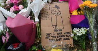 Flower tributes left for the victims of Christchurch shooting