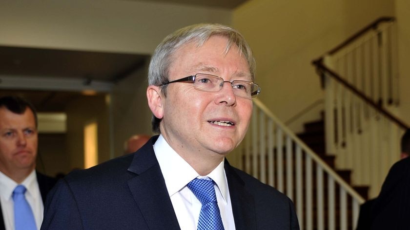 Kevin Rudd's June 2010 press conference announcing he will stand down as PM