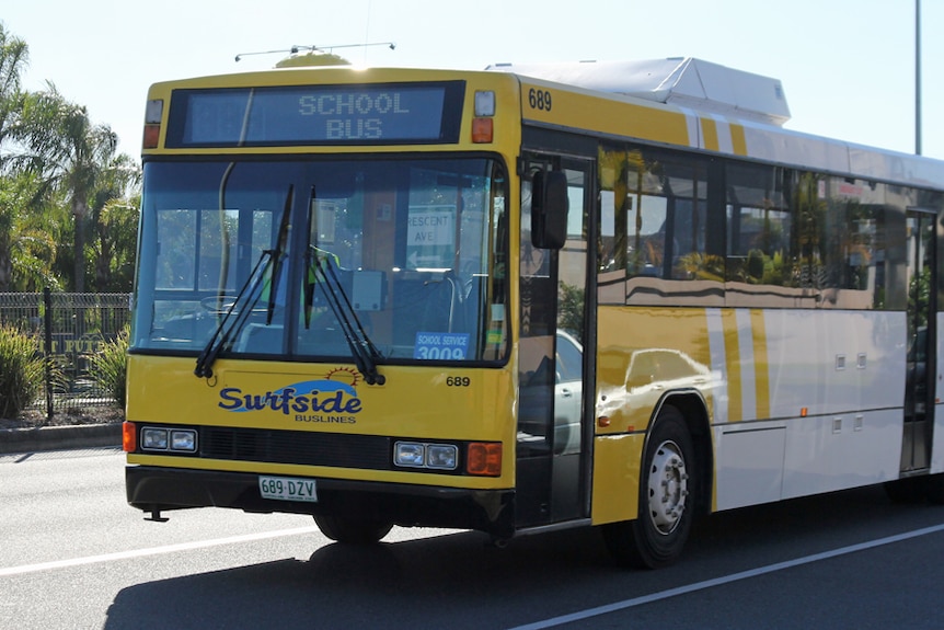 A Surfside Buslines school bus on the Gold Coast