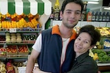 North Hobart shopkeeper Voula Delios with son Michael