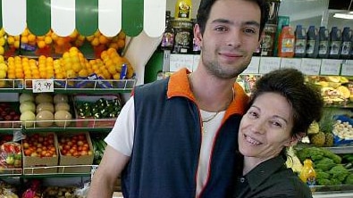 North Hobart shopkeeper Voula Delios with son Michael