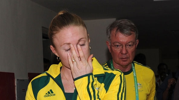 Shattered... Sally Pearson had the victory taken away from her following a four-hour deliberation