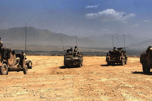 Soldiers operating in southern Afghanistan.