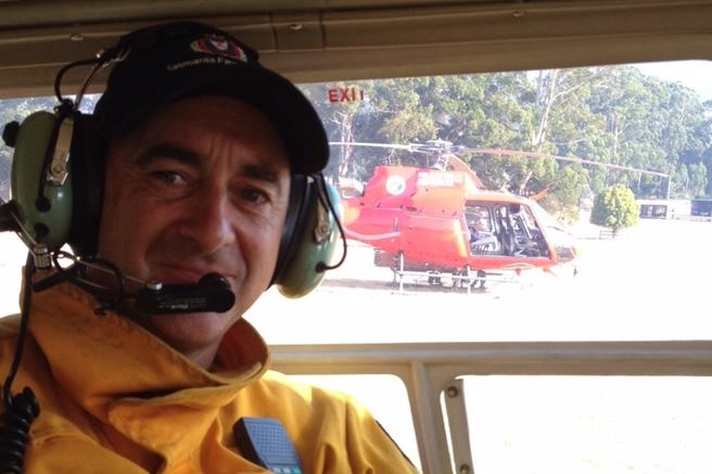 Philip de Bomford takes a flight during the 2016 Tasmanian bushfire emergency