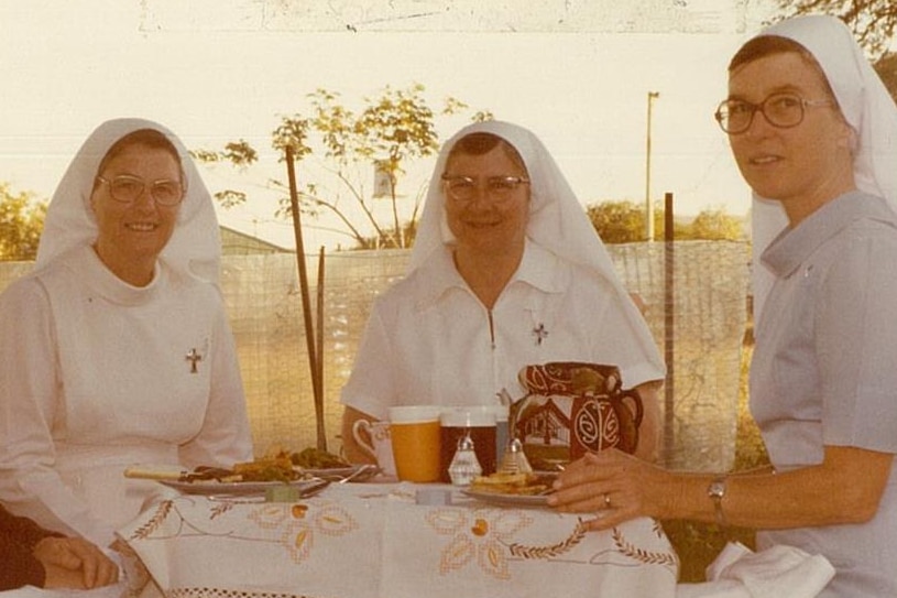 Historic photograph showing some of the Catholic nuns from Winton