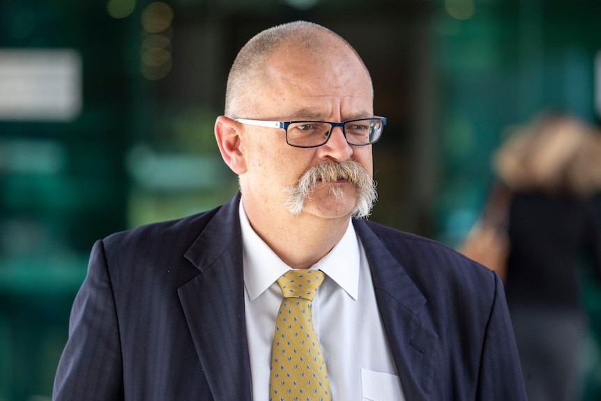 Criminal lawyer Michael Bosscher leaves the Magistrates Court in Brisbane in 2019