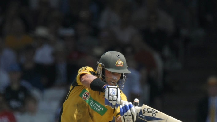 Michael Hussey hammered 79 in 60 balls for Australia.