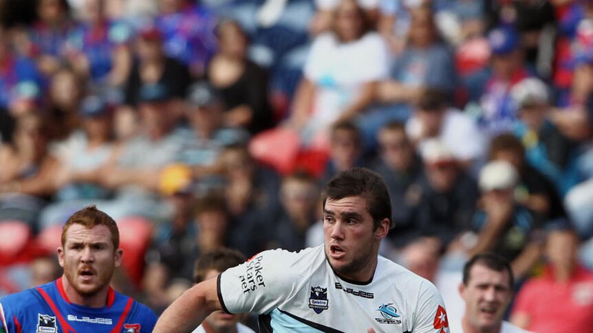Kade Snowden in action for Cronulla during a match against the Newcastle Knights in Newcastle in 2011.