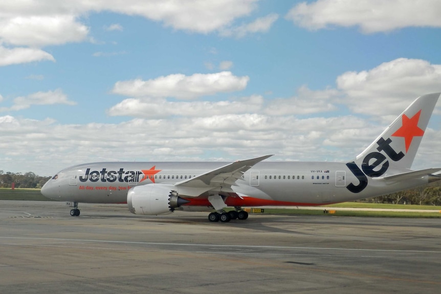 Jetstar plane on the tarmac