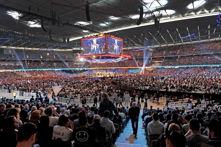 Docklands Stadium crowd for UFC 193