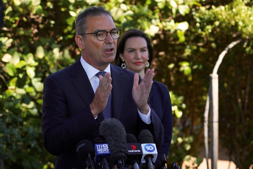 SA Premier Steven Marshall with Liberal MP Carolyn Power.