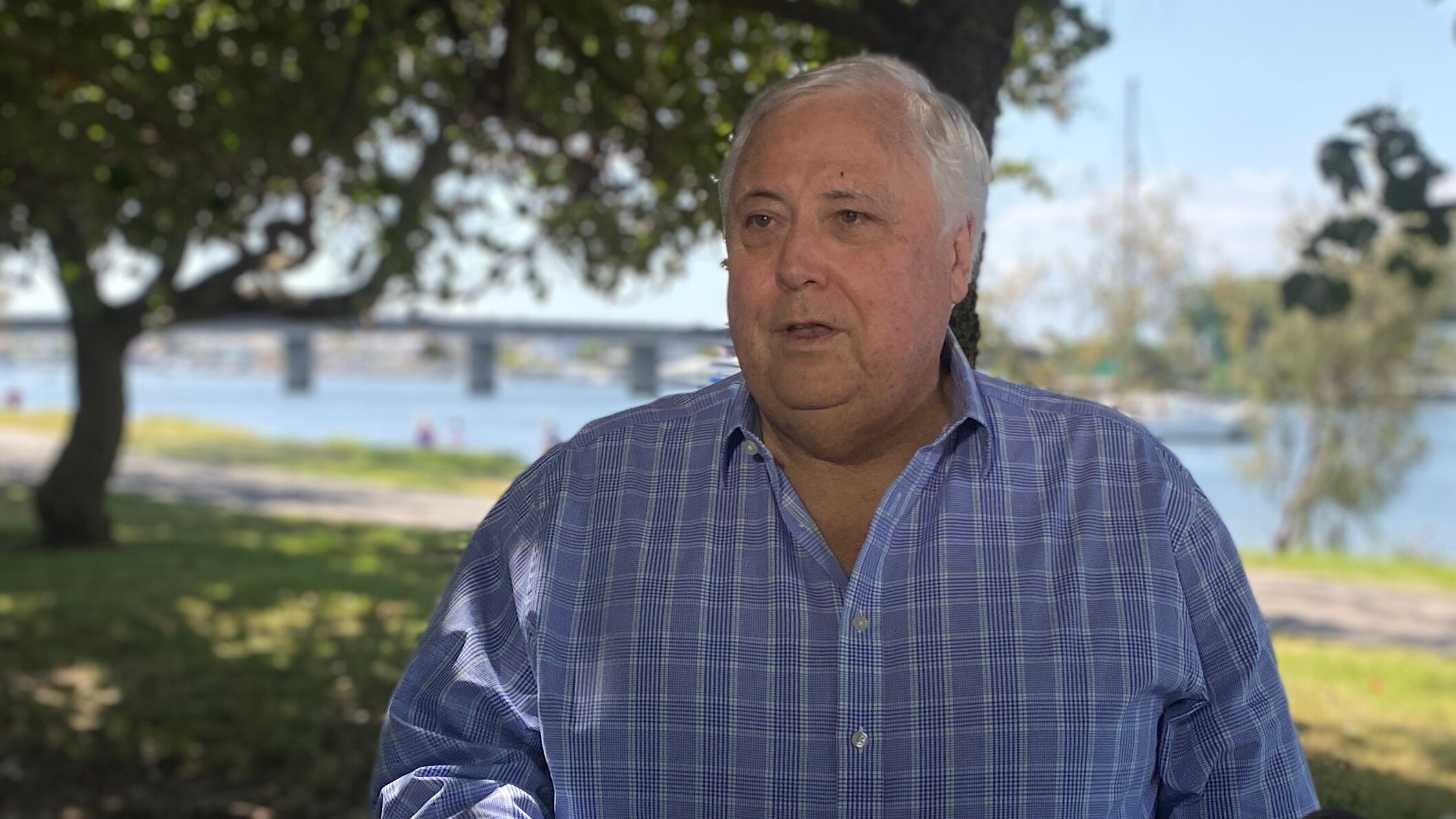 Businessman and former federal MP Clive Palmer at Paradise Point on the Gold Coast